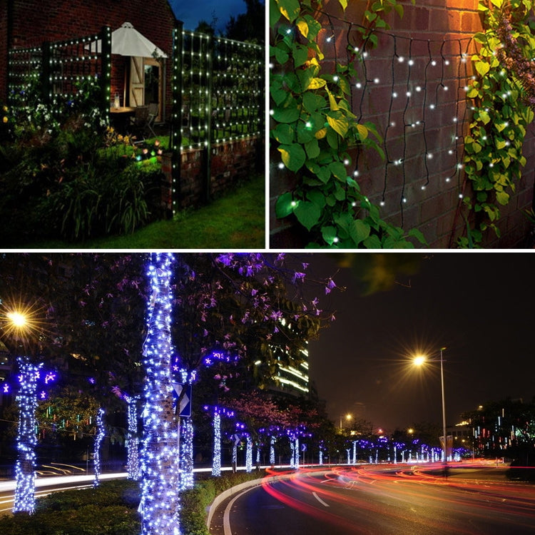 LZINA™ | 200 LEDs Outdoor Waterproof Christmas Festival Decoration Solar Lamps String Lights, Length: 22m (Blue)