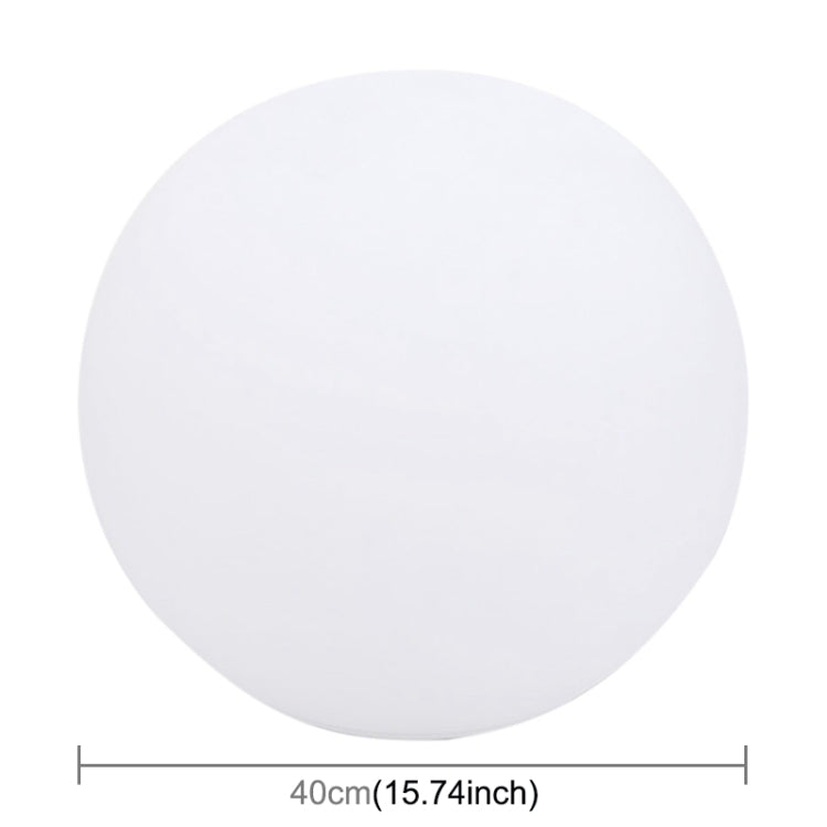 LZINA™ | LEH-42321 40cm Round Ball Solar Power Lamp, Floating Garden Color Changing LED Light with 0.7W Monocrystalline Silicon Solar Panel & Remote Control (White)