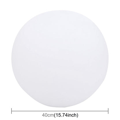 LZINA™ | LEH-42321 40cm Round Ball Solar Power Lamp, Floating Garden Color Changing LED Light with 0.7W Monocrystalline Silicon Solar Panel & Remote Control (White)