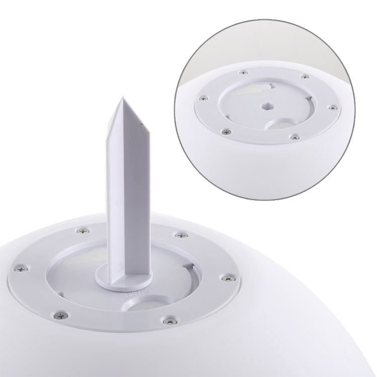LZINA™ | LEH-42321 40cm Round Ball Solar Power Lamp, Floating Garden Color Changing LED Light with 0.7W Monocrystalline Silicon Solar Panel & Remote Control (White)