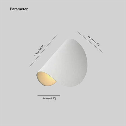 BowLift Eveline: Modern Geometric LED Wall Light with 4 Color Options, Indoor/Outdoor Metal Fixture