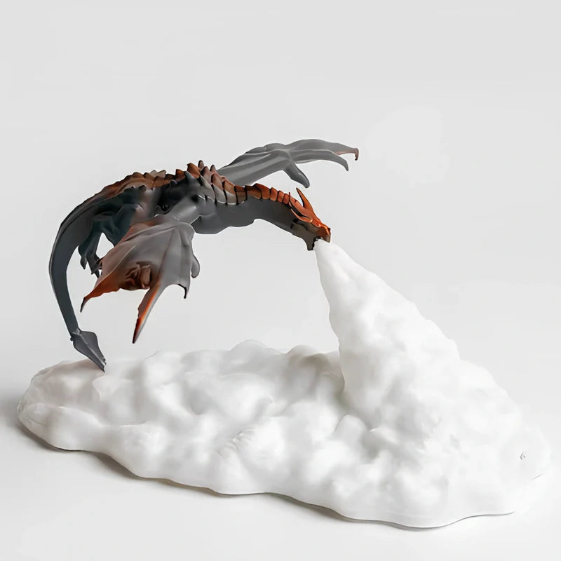 LZINA™ | LED Night Light with Dragon Flame – 3D Sculpture, USB Charging, Perfect for Gamers