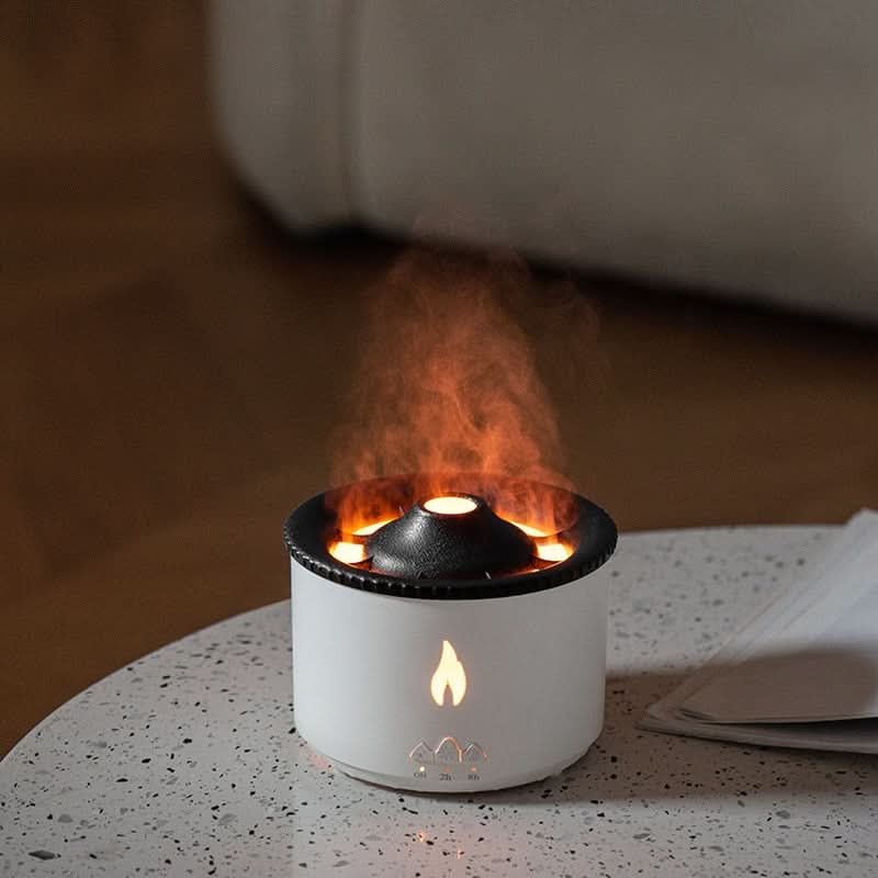 LZINA™ | Aroma humidifier with flame effect & night light for relaxation & room fragrance