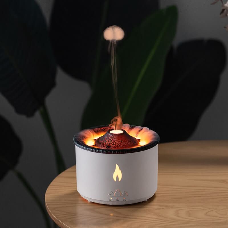 LZINA™ | Aroma humidifier with flame effect & night light for relaxation & room fragrance