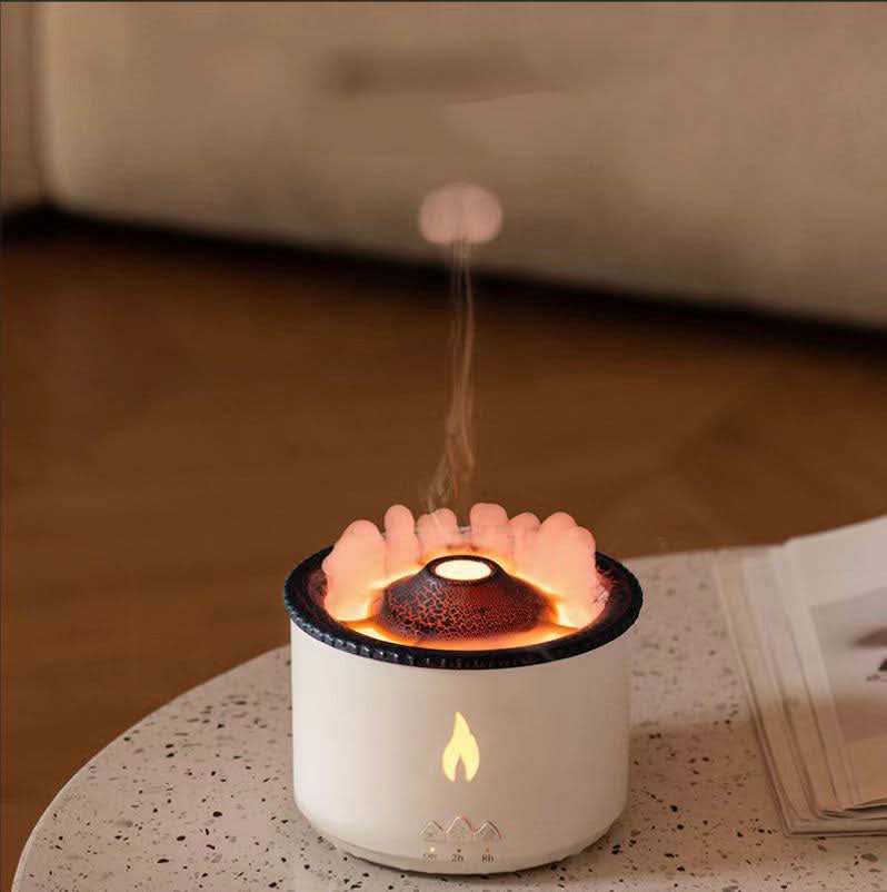 LZINA™ | Aroma humidifier with flame effect & night light for relaxation & room fragrance