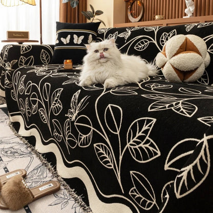 BowLift | Leaf Inspired Luxury Chenille Sofa Cover