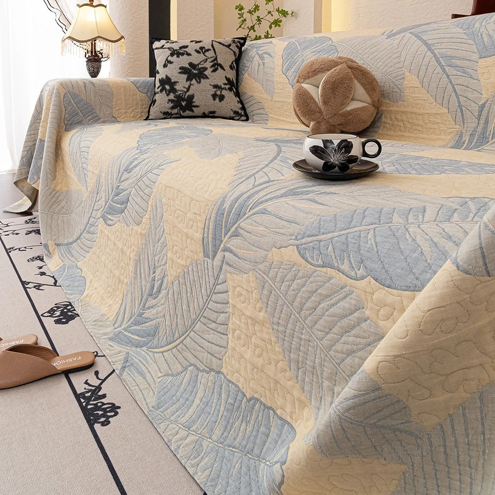 BowLift | Leaf Pattern Gauze Sofa Cover