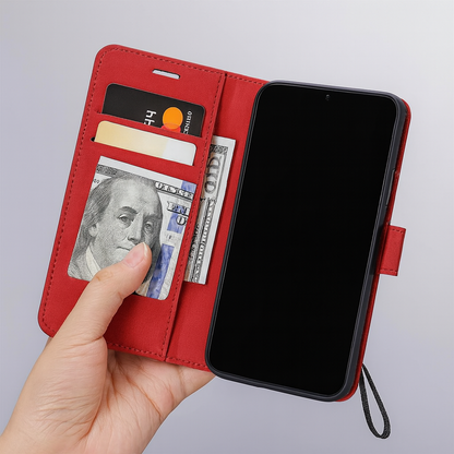 LZINA™ | Leather Wallet Flip Phone Case