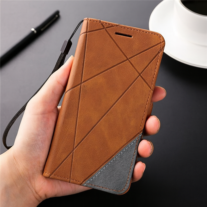 LZINA™ | Leather Wallet Flip Phone Case