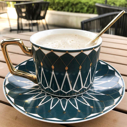 BowLift | Square A Retro-Pattern Coffee Mug
