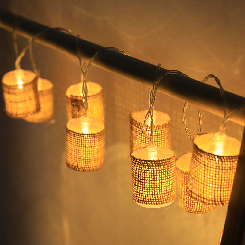 BowLift Linen Lantern String Lights – Cozy Linen Glow for Indoor & Outdoor Spaces