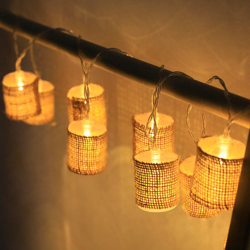 BowLift Linen Lantern String Lights – Cozy Linen Glow for Indoor & Outdoor Spaces