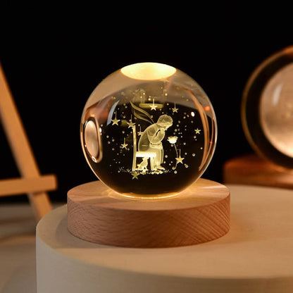 LZINA™ | Luminous Crystal Ball LED Night Light Decor