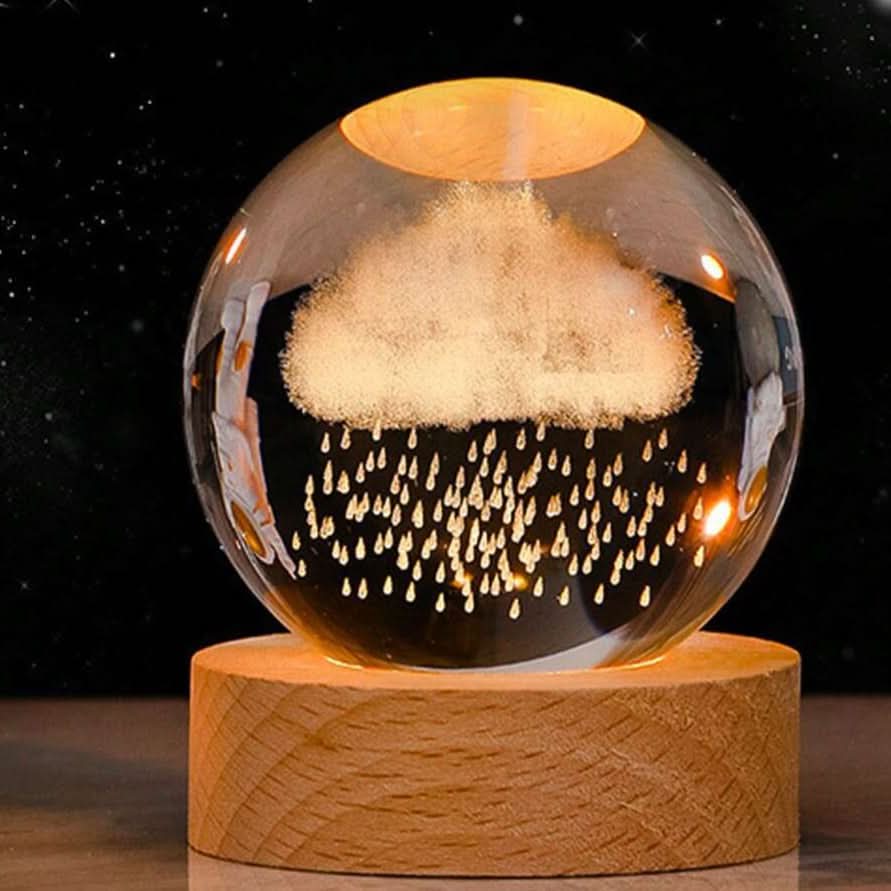 LZINA™ | Luminous Crystal Ball LED Night Light Decor