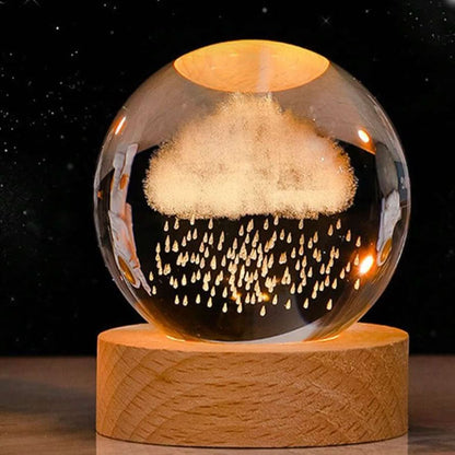 LZINA™ | Luminous Crystal Ball LED Night Light Decor
