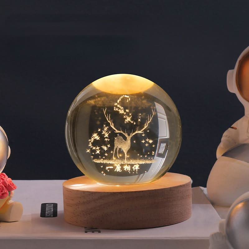 LZINA™ | Luminous Crystal Ball LED Night Light Decor