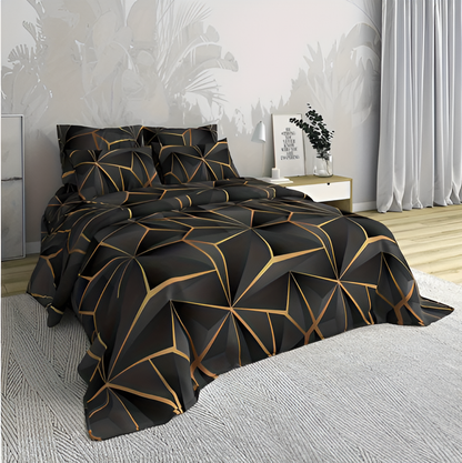 LZINA™ | CLOUDLUX - Fluffy 3D-printed check bedding set