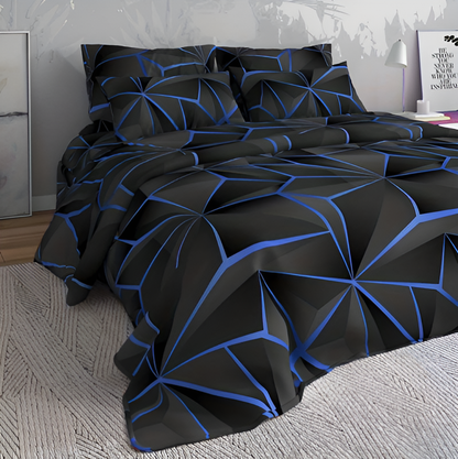 LZINA™ | CLOUDLUX - Fluffy 3D-printed check bedding set
