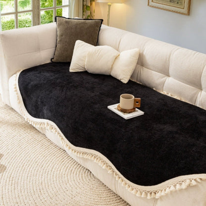 BowLift | Luxury Chenille Woven Texture Tassel Sofa Cover