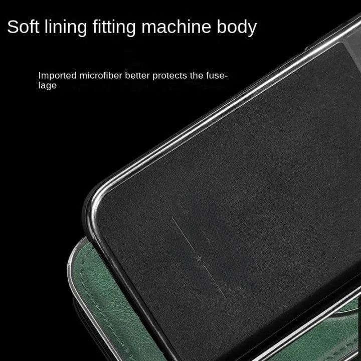 LZINA™ | Luxury Leather Invisible Stand iPhone Case
