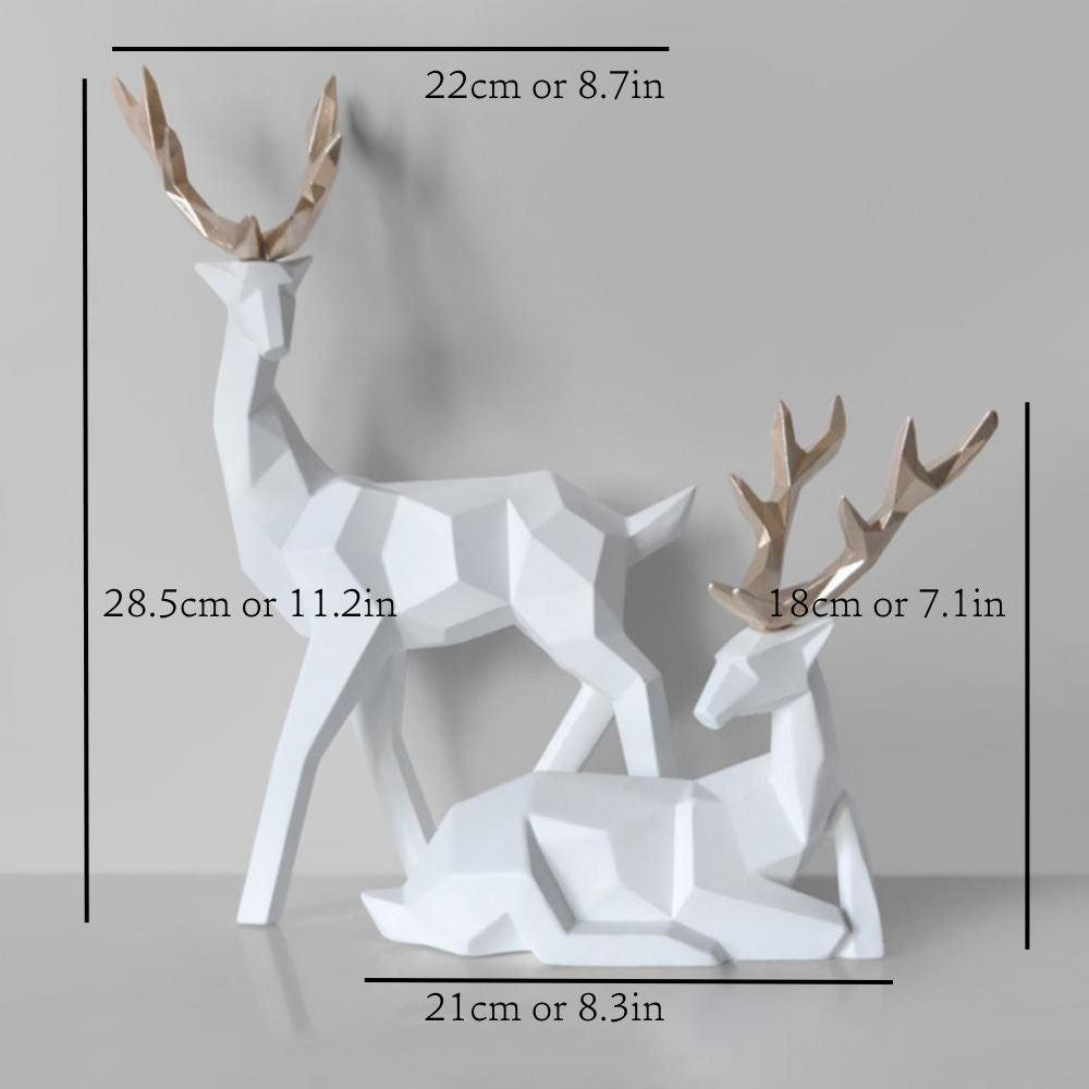LZINA™ | Geometric Deer Statue