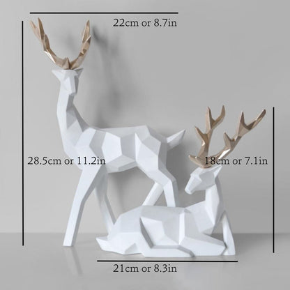 LZINA™ | Geometric Deer Statue