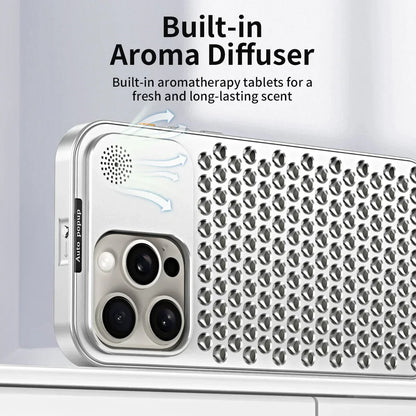 BowLift | Breathable Perfume Aluminum alloy Heat Dissipation Phone Case For iPhone 12 13 14 15 Pro Max Plus Detachable Cover