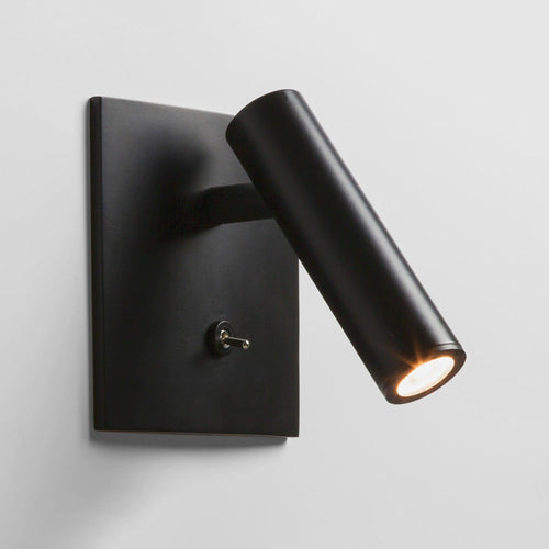 BowLift Micro Square Wall Light with Switch — Compact, Modern Wall Lamp