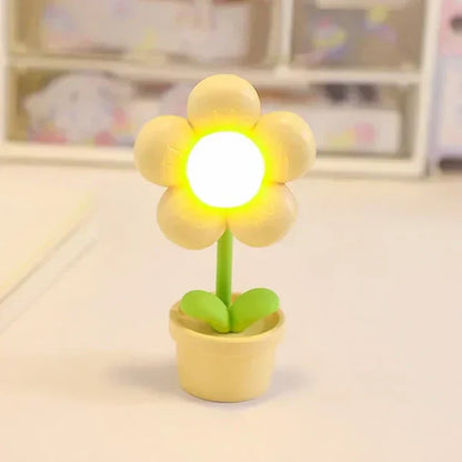 LZINA™ | Cute Flower Night Light for Children – LED Table Lamp in Flower Design for the Children's Room