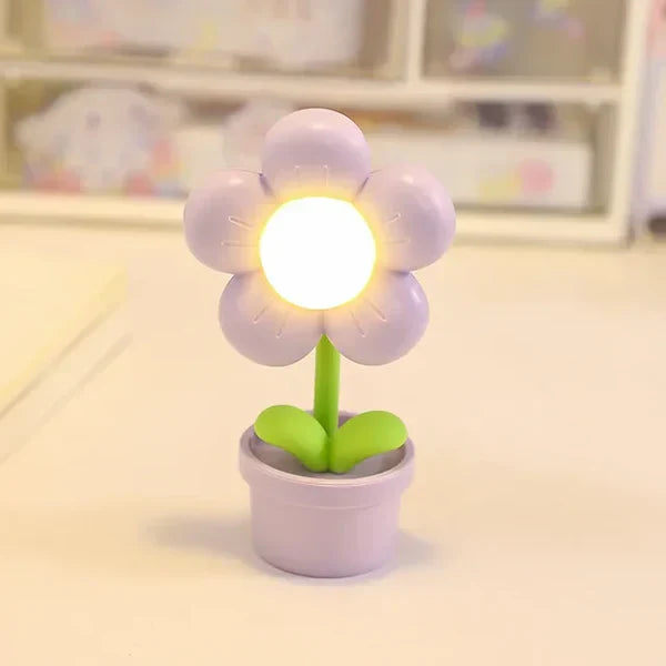 LZINA™ | Cute Flower Night Light for Children – LED Table Lamp in Flower Design for the Children's Room