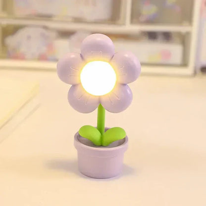 LZINA™ | Cute Flower Night Light for Children – LED Table Lamp in Flower Design for the Children's Room