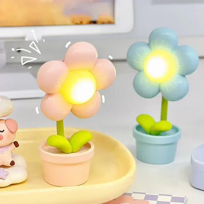 LZINA™ | Cute Flower Night Light for Children – LED Table Lamp in Flower Design for the Children's Room
