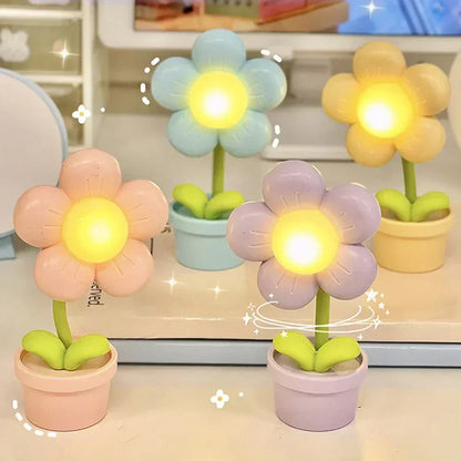 LZINA™ | Cute Flower Night Light for Children – LED Table Lamp in Flower Design for the Children's Room