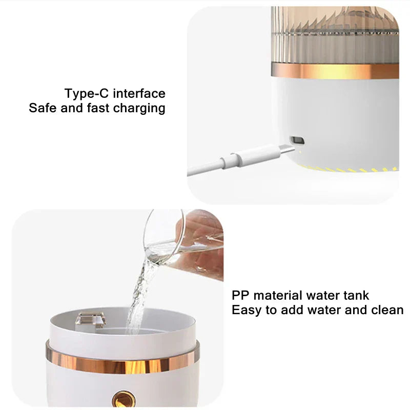 BowLift Himalayan Salt Crystal Lamp with Essential Oil Diffuser and USB Ultrasonic Humidifier for Home & Office