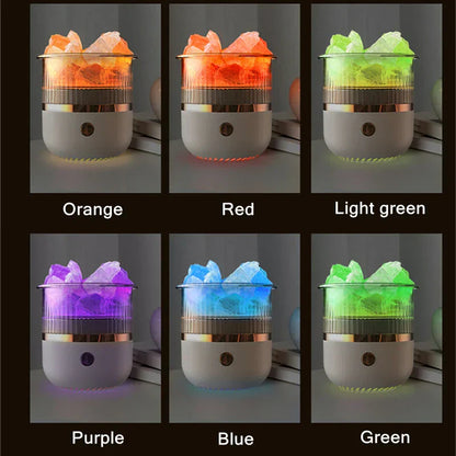 BowLift Himalayan Salt Crystal Lamp with Essential Oil Diffuser and USB Ultrasonic Humidifier for Home & Office