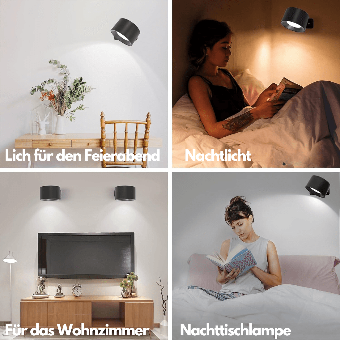 BowLift 360° Wireless Rechargeable Wall Light — Flexible, All-Angle LED Illumination