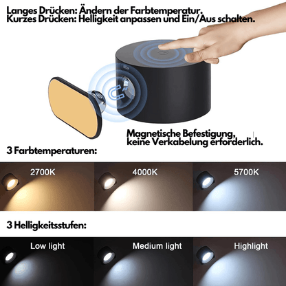BowLift 360° Wireless Rechargeable Wall Light — Flexible, All-Angle LED Illumination