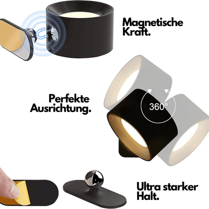 BowLift 360° Wireless Rechargeable Wall Light — Flexible, All-Angle LED Illumination