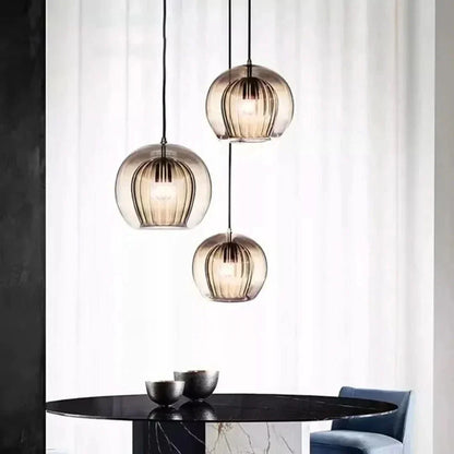BowLift | TimberGlow - Modern Glass Pendant Light