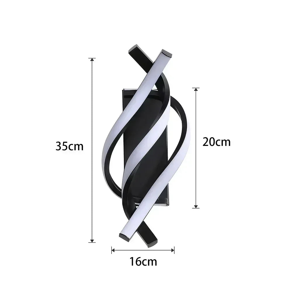 BowLift Spiral Wall Light – Sleek Helix Design for Ambient Illumination