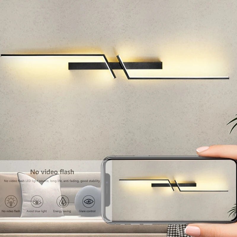 BowLift Creative LED Wall Lamp with Stripe Design — Modern, Sleek Illumination