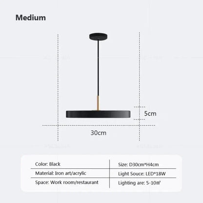 BowLift | Slim Disc Pendant Light