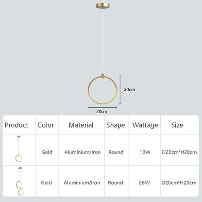 BowLift | Elegant Double Ring Pendant Light | DuoGlow