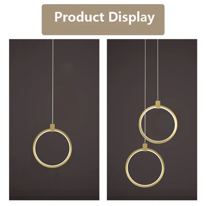 BowLift | Elegant Double Ring Pendant Light | DuoGlow