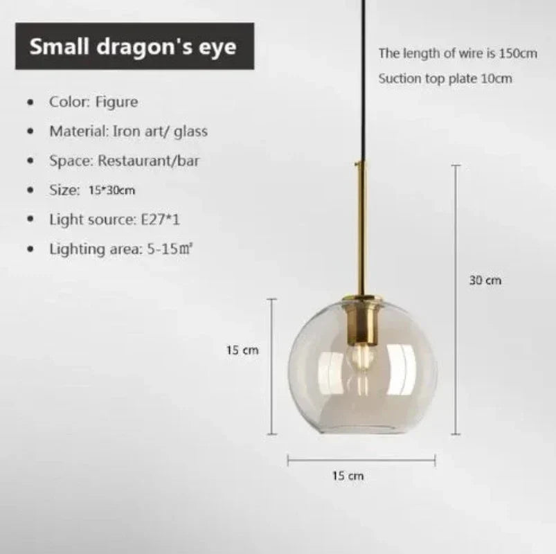 BowLift | NordicGlas - Modern Scandinavian Glass Pendant Lamp for Dining Room and Living Room