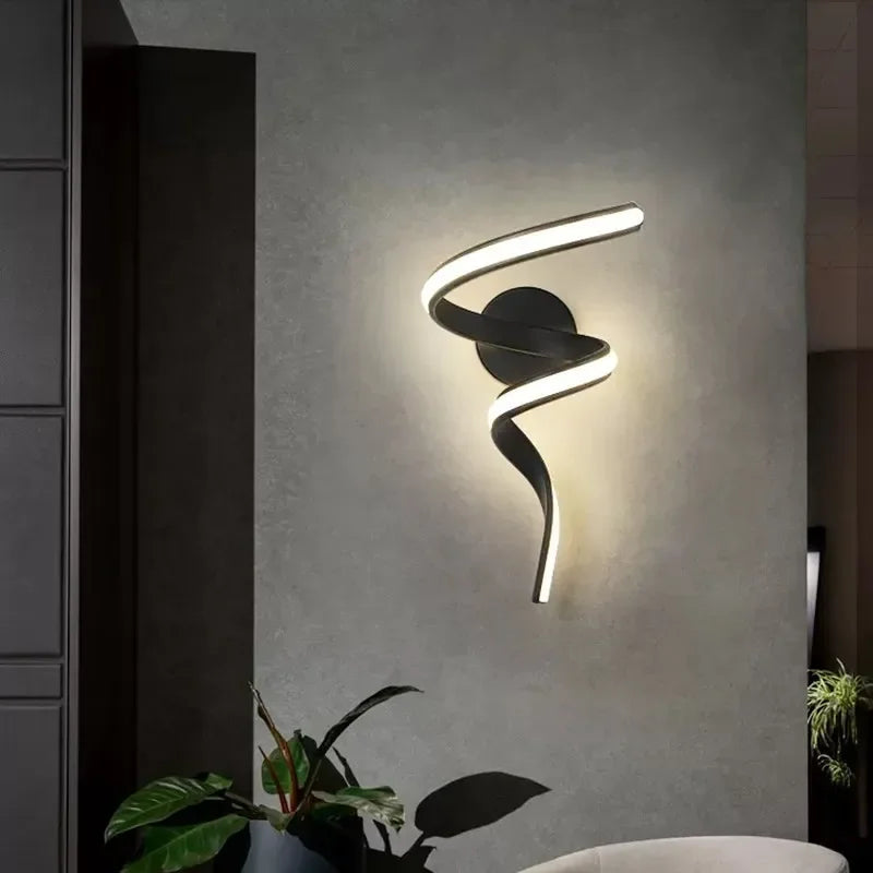 BowLift SpiralGlow: Elegant Spiral LED Wall Lights for Modern Homes