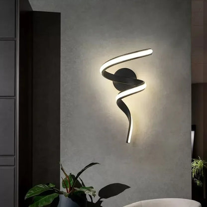 BowLift SpiralGlow: Elegant Spiral LED Wall Lights for Modern Homes