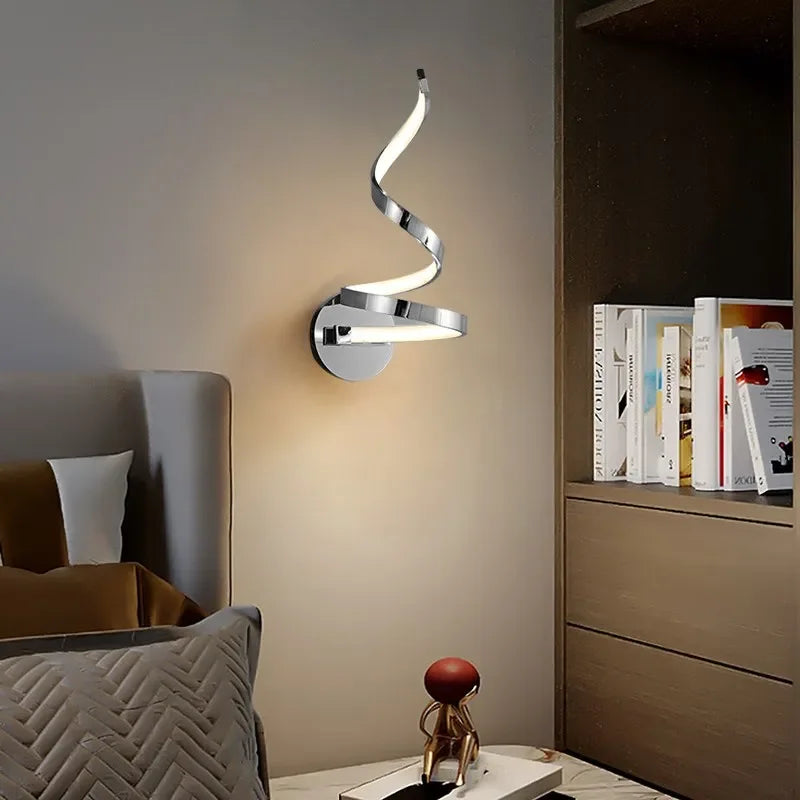BowLift SpiralGlow: Elegant Spiral LED Wall Lights for Modern Homes
