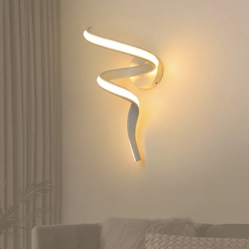 BowLift SpiralGlow: Elegant Spiral LED Wall Lights for Modern Homes
