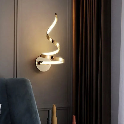 BowLift SpiralGlow: Elegant Spiral LED Wall Lights for Modern Homes